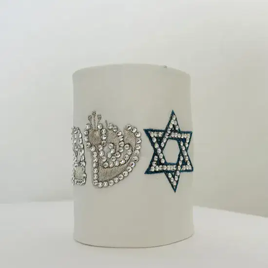 עטרה לטלית יוקרתית משובצת אבני סברובסקי SWAROVSKI "שמע ישראל"