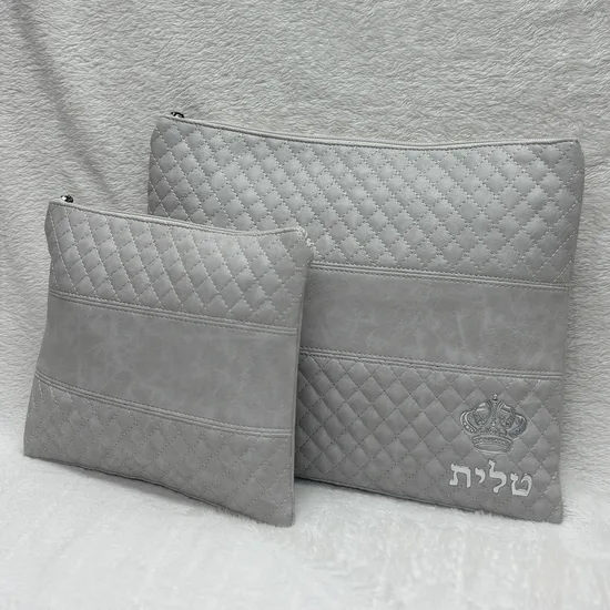 סט כיסויים לטלית ותפילין דגם "כתר אבן"