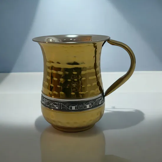נטלה יוקרתית צבע זהב שילוב ירושלים כסף